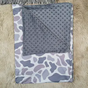Camo printed hunting baby kids blankets