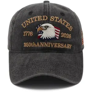 United States 250th Anniversary Hat, USA Baseball Cap 1776-2026 American Eagles Hat Patriotic Embroidered Hats for Men Women