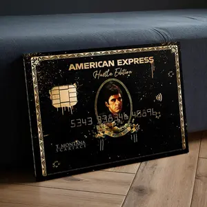 Scarface Tony Montano American Express Poster Wall Art - Luxury Large Money Office Art Decor - Pop Culture Man Cave Wall Print Gift for Him