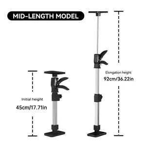 IMBOT 2pcs Retractable Heavy-Duty Metal Support Rods - Adjustable Length Third-Hand Tool, Easy to Use for Cabinet Mounting & Ceiling Installation, 44.8in to 112.5in, for Hand Tool Enthusiasts