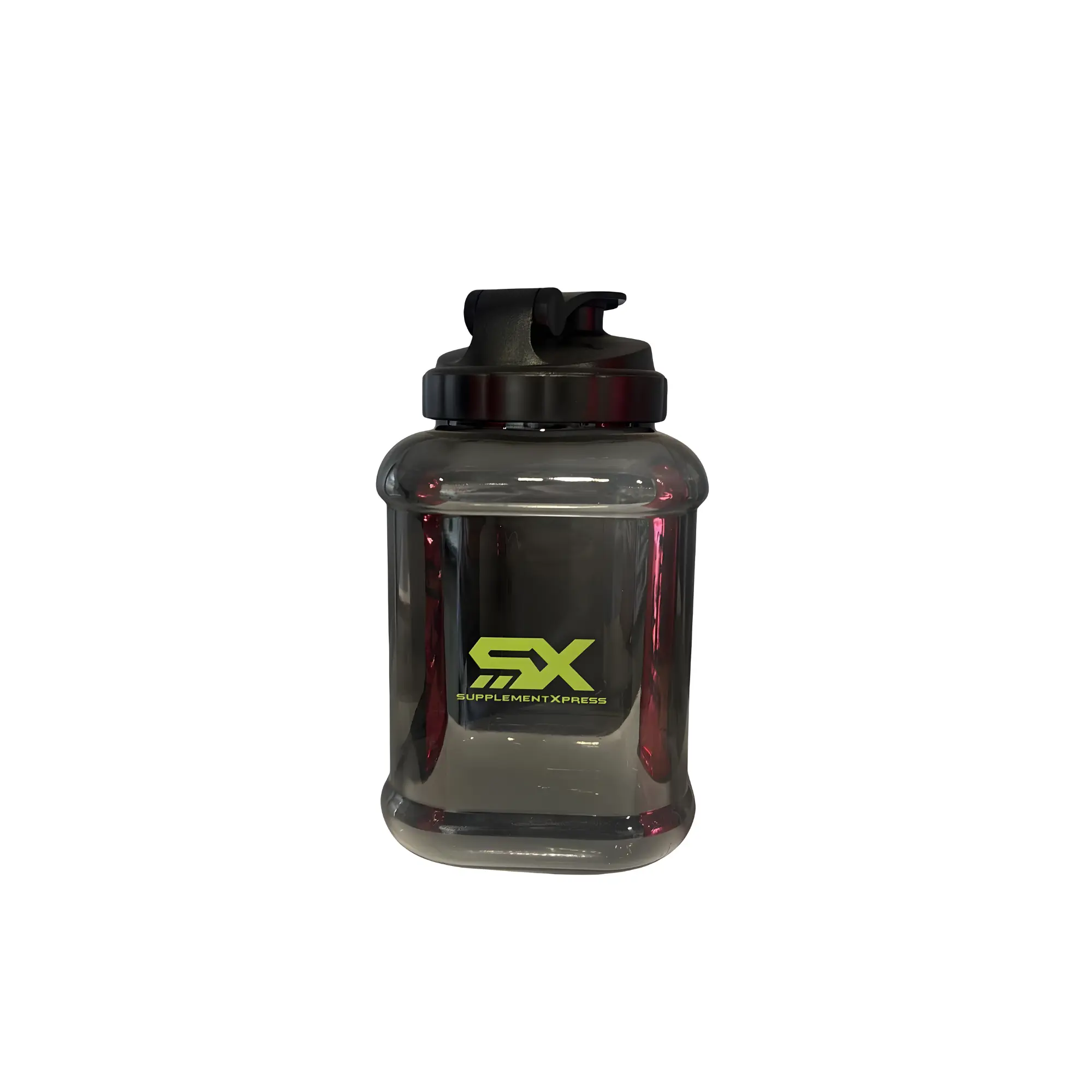 SUPPLEMENT XPRESS 1.8L Half-Gal Handy Non-Toxic Travel-Friendly Airtight Water Bottle - BPA-Free Durable Plastic Jug with Lid, Side Handle, Leak-Proof for On-the-Go Hydration, Gallon