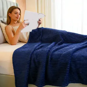 Ultra-Soft Flannel Blanket, Multi-Color Options, Comfortable for Sofa Bed Camping, Lightweight Warm Breathable, All Seasons Use