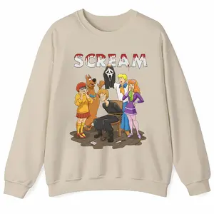 Scooby Scream Sweatershirt, It's Always Someone You Know Sweatershirt, Horror x Cartoon Sweatershirt
