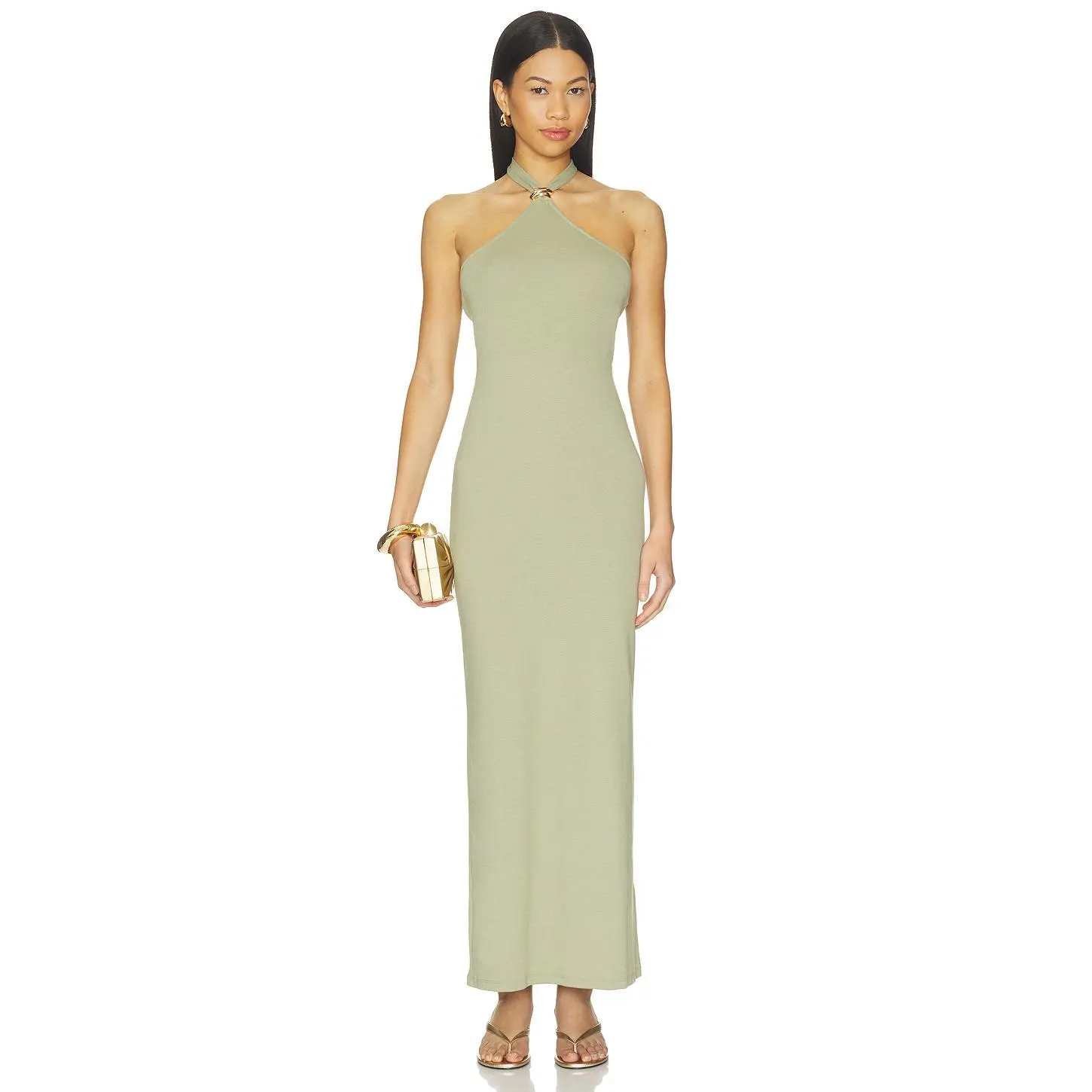4th & Reckless x REVOLVE Candice Jersey Maxi Dress in Olive