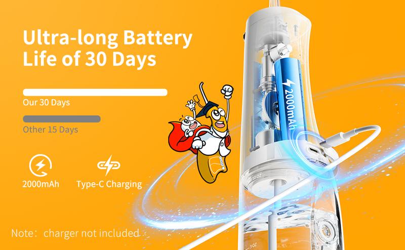 Truefloss Water Flosser,travel irrigation cleaner,effective tooth cleaning,dental cleaner water dental flosser cordless,recyclable water flosser Oral