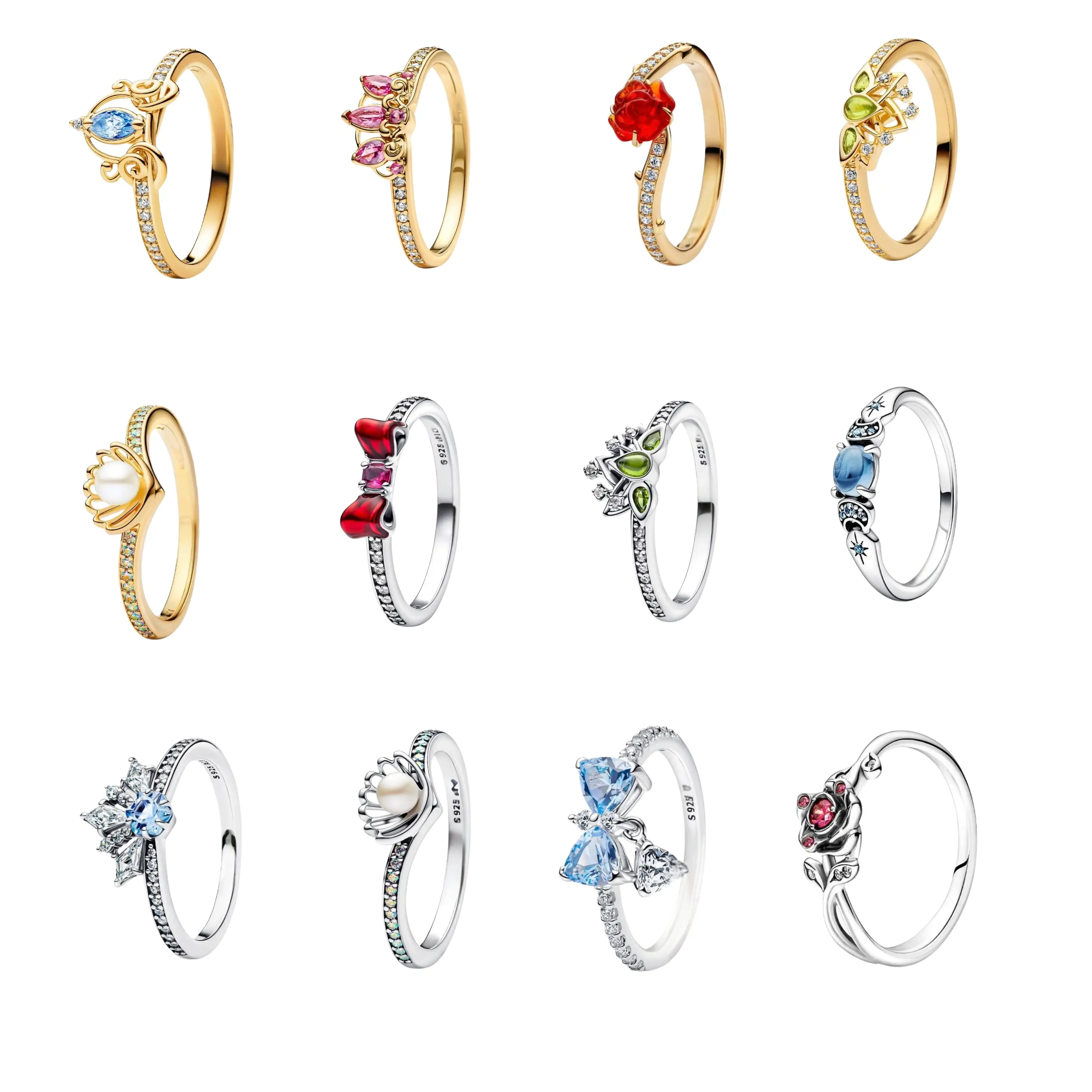 925 Sterling Silver Princess Rings