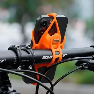 Silicone Snap-on Bicycle Phone Holder Road Bike Battery Car Motorbike Universal Anti-slip Cushioning Silicone Holder