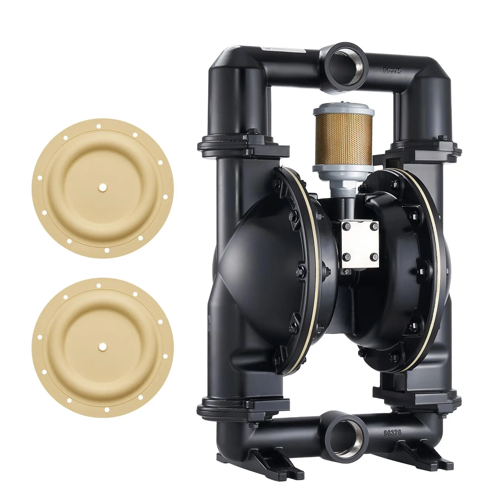 【summerfinds】VEVOR Air Operated Double Diaphragm Pump Pneumatic Waste Oil Pump 35 GPM 114 PSI, Suction Pump