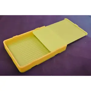 Medium Diamond Painting Tray, Spout-less Stacking 3D Printed Drill Tray with Lid, Standard Lines for Rhinestone Organization, STAR Series