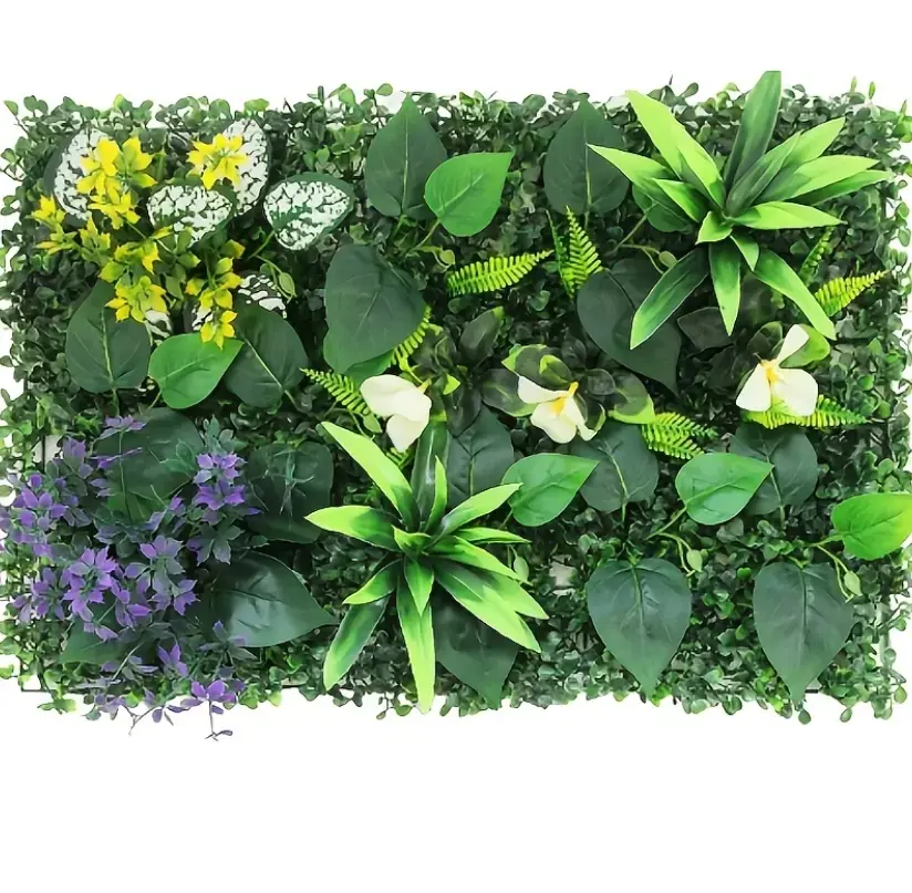 A piece of plastic turf measuring 60*40 cm
