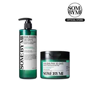 Korean Exfoliating Body Care Duo - Exfoliating Body Cleanser & Multi-Use Skincare Pad for Armpit and Body Exfoliation - Korean Skincare