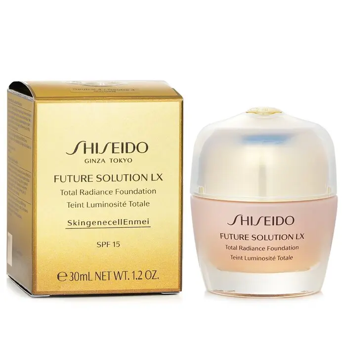 SHISEIDO Future Solution LX Total Radiance Cosmetic Foundation, Moisturizing Brightening Concealer Makeup with SPF15 - #Neutral 4, Moisturize