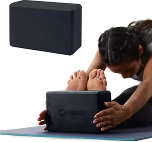 Gaiam Yoga Block - Supportive Latex-Free Eva Foam - Soft Non-Slip Surface with Beveled Edges for Yoga, Pilates, Meditation