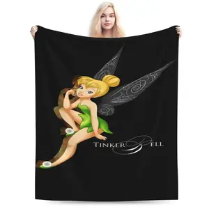 Tinker Bell and the Legend of the NeverBeast Cartoon Fleece Throw Blanket Super Soft Cozy Warm Flannel Blanket for Bed Sofa Couch Camping Travel, All Seasons Fuzzy Plush Blankets for Kids Adults Fans