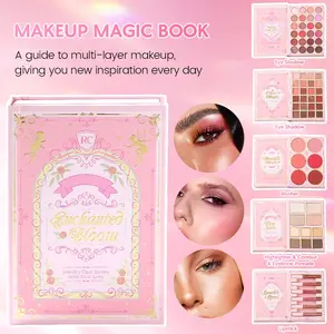 Complete Makeup Book Set, Makeup Palette Set, Makeup Set Kit, Includes Eyeshadow Blush Contour Lip Gloss, Essential Beauty Products, Perfect for Beginners & Professionals