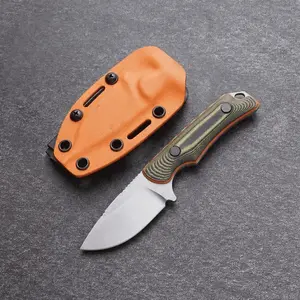 15017 Fixed Blade Outdoor Knife with Sheath - 8Cr13MoVSteel & Textured G10 Handle | Camping Knife, Hiking Knife,Fishing Knife & Everyday Utility Tool | Durable EDC Gear &Great Gift for Outdoor Lovers