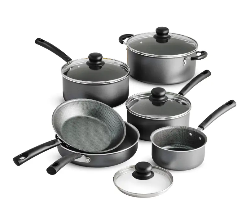 10-Piece Primaware Nonstick Cookware Set with Glass Lids