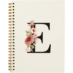 Personalized Initial Monogrammed Notebook Journal, Custom Cute Girly Notebook for Work Office, Personalized Customized Gifts for Women Teen Girls Kids Coworkers Birthday, 5.5'' X 8.3''