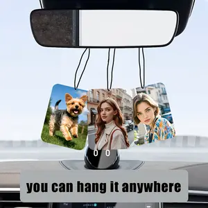 Customized Car Air Purifier - Personalized and Fun Car Air Purifier | Unique Photo Gift, Double sided Printing, Car Aromatherapy, Suitable as Christmas Gift, Valentine's Day Gift, DIY Customized Birthday Gift, Anniversary - Rectangular