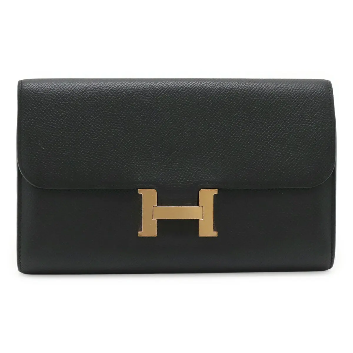 Pre-owned HERMÈS Calfskin Small Leather Goods Hermes Constance Long Vaux Epson Long Wallet