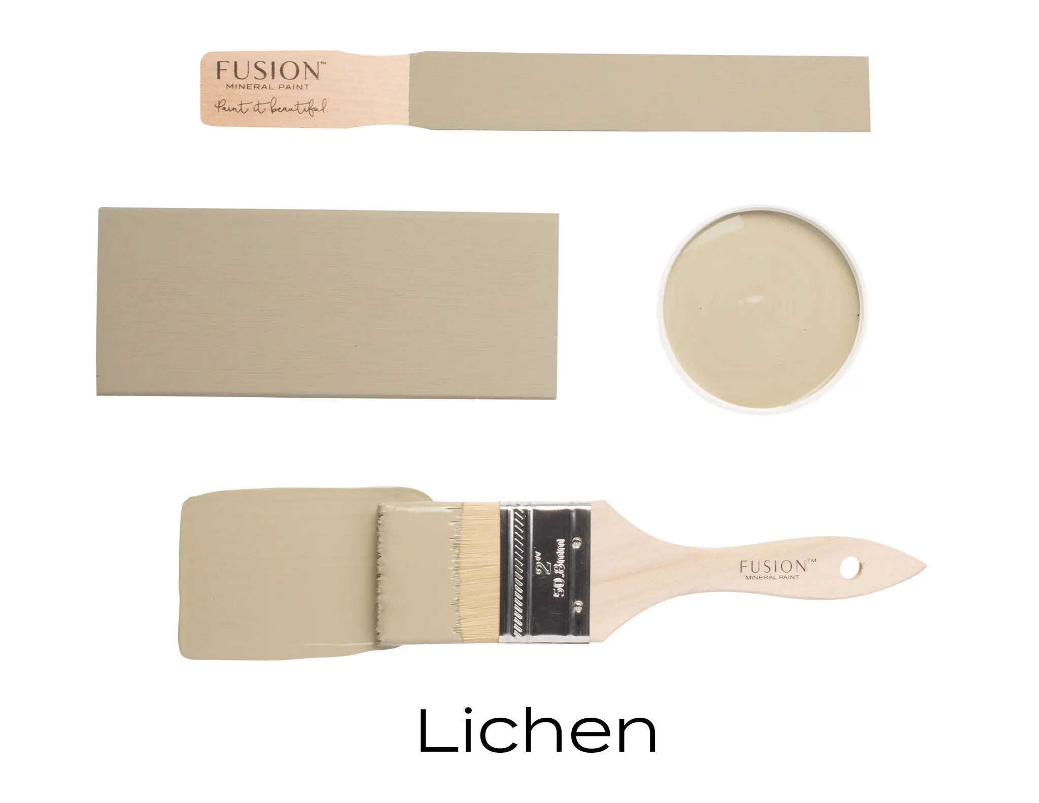 Fusion Mineral Paint + Color: Lichen + Acrylic Resin Paint + Built in Top Coat