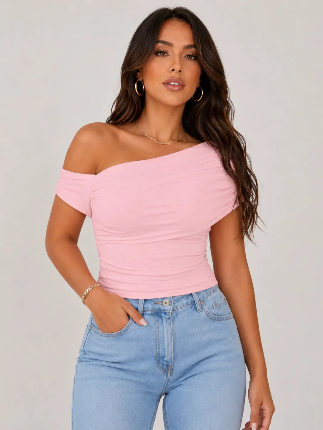 Off-Shoulder Ruched Top | Divas Fashion Boutique