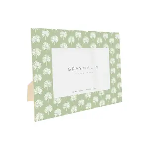 The Isla Palm Horizontal Picture Frame -  Celadon Green