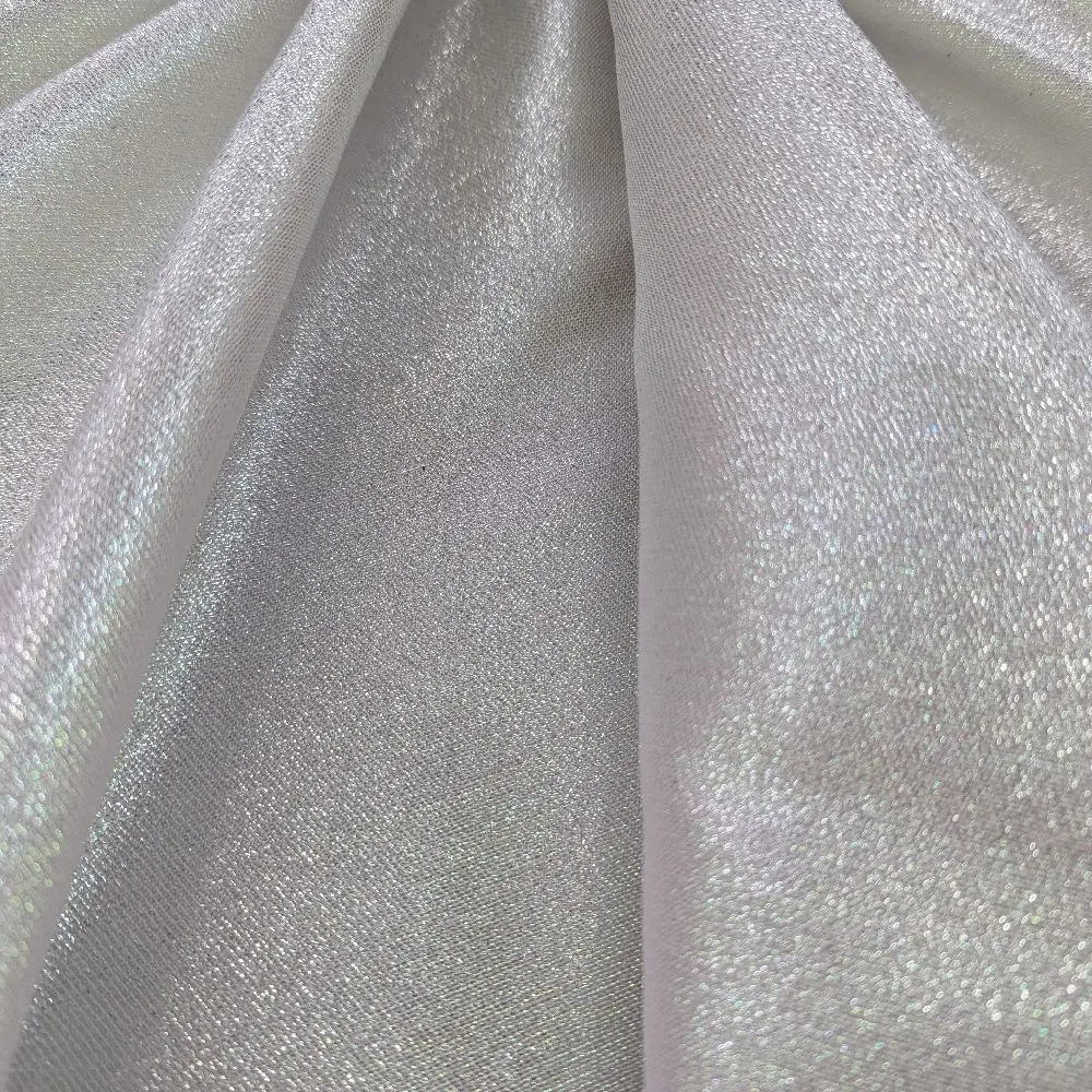 Silver Brocade Fabric With Iridescent Shimmer/Shiny Splash Brocade Fabric By the Yard