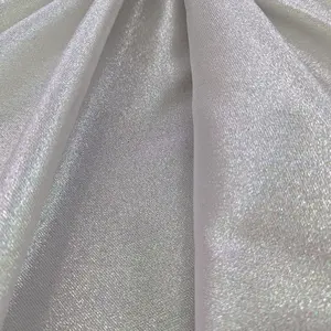 Silver Brocade Fabric With Iridescent Shimmer/Shiny Splash Brocade Fabric By the Yard