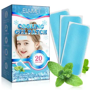 Elaimei Cold Compress Patches 20pcs/box, Cooling Gel Pads for Heat Relief, Ice Cool Stickers, Summer Cooling Essential