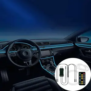 RGB Car Interior LED Light Strip, USB Powered Center Console Light Strip, Decorative Light for Car, Home, Party, Festival