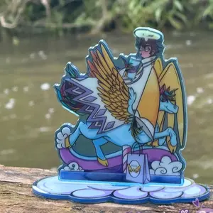 Adam and his mall unicorn standee hazbin HOTEL