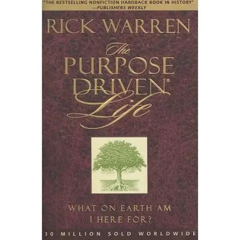 Used Very Good Soft Cover Spiritual Self-Help Nonfiction Book - The Purpose Driven Life: What on Earth Am I Here For? by Rick Warren (Zondervan, 2 New Bonus Chapters, 0.6lb, Boost Motivation, Discover God's Plan, Increase Motivation) - English