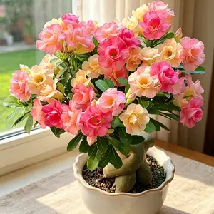 Desert Rose Adenium – Potted Caudex Succulent, Indoor Blooming Plant