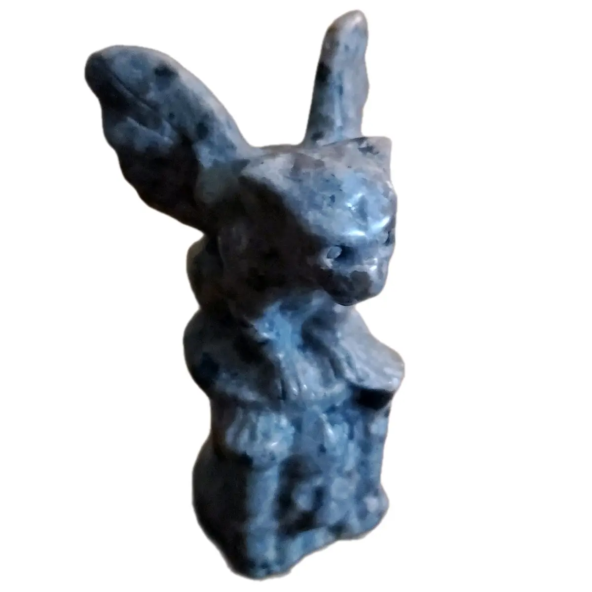 Yooperlite Griffin Winged Lion 5x4 Inches UV Reactive Carving for Home Decor and Collectors Gift Eye
