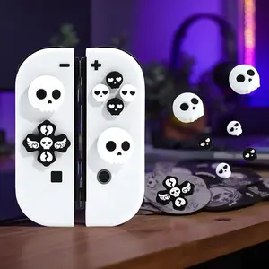 Creative Skull Pattern Game Controller Protective Case, Controller Design, 1 Set Game Controller Protector, Console Accessories for Nintendo Switch