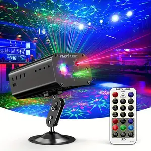 LED Laser Projection Atmosphere Lamp, Party Lighting Decoration, 3m USB Plug-In, Rotating Stand, Remote Control, Sound Activated, Durable Aluminum Shell