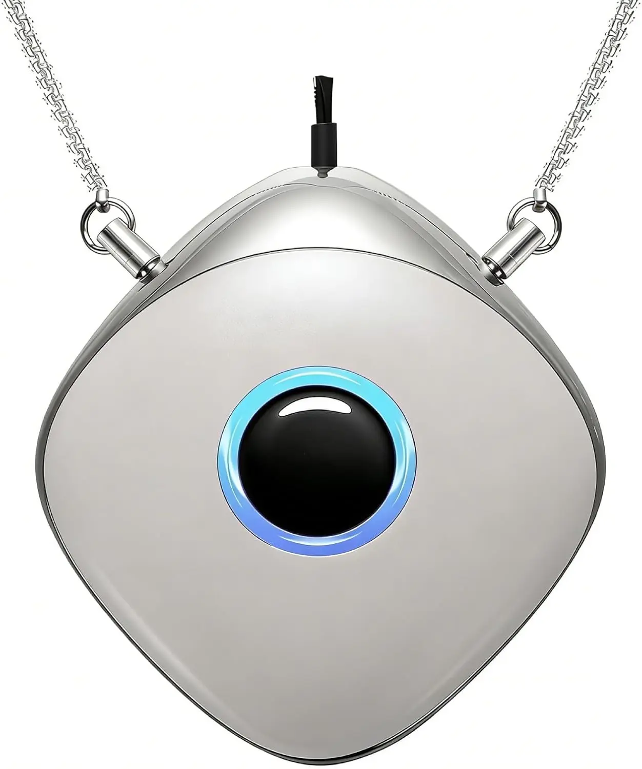Personal Air Purifier, Chartreey Wearable Air Purifier Necklace, True 502 Million/cm³ High-Speed Negative Ion Generator Eliminates Dust, Pollen, Smoke, Maintenance Free(Pearl White)