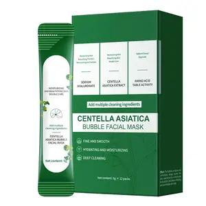 Centella Oil-Control Foam  Mask   Asiatica Bubble Facial   Mask    - Deep Cleansing & Moisturizing - Removes Blackheads & Controls Oil - Comfortable & Hygienic - Ideal for Refreshing Skin State