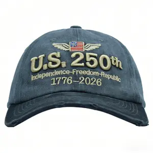 2026 Men's and Women's Embroidered Bald Eagle and 50-Star 13-Stripe Baseball Cap - 250th Anniversary (1776-2026) Embroidery, durable patriotic cap, suitable for history enthusiasts, ideal for April 4th Memorial Day and parades