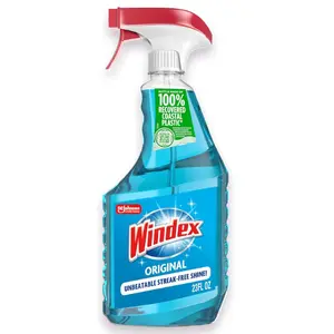 Windex Glass and Window Cleaner Spray Bottle, Packaging Designed to Prevent Leakage and Breaking, Surface Cleaning Spray, Original Blue Scent, 23 Fl Oz pet home