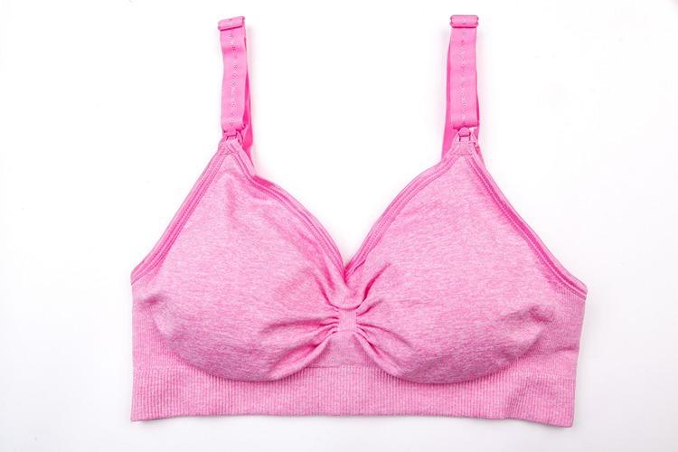 Comfortable Front-Opening Wireless Nursing Bra for Moms