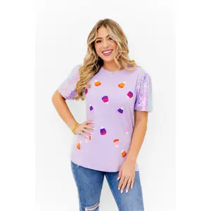 Glitzy Girl Sparkle Candy Corn Top