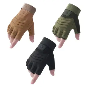 Tactical gloves, half-finger, for men, suitable for spring and summer, cycling, fighting, combat, wear-resistant, outdoor, mountain climbing, motorcycle, fitness, also suitable for women.