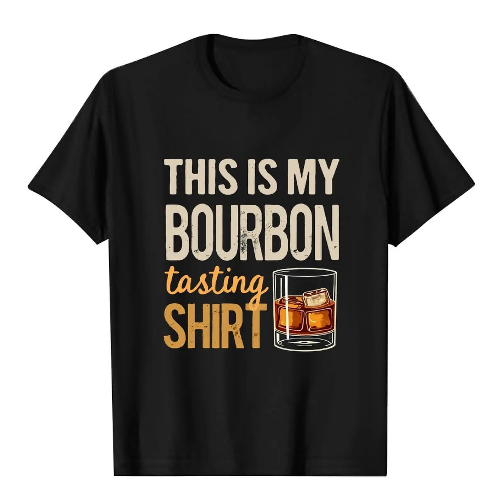 Men's Fun Bourbon Tasting T-Shirt, Soft Cotton Short Sleeve Round Neck Graphic Tee, Casual Party Wear Gift for Whiskey Enthusiasts
