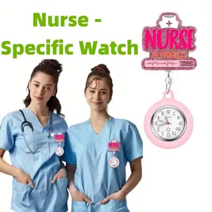 Nurse - Specific Watch: Retractable Design, Clip - Attached Clock, and Easy - Pull Buckle