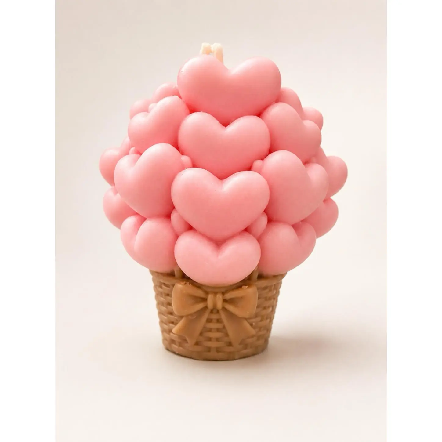 Baby Shower Keepsake Candle with Baby Powder Scent in Heart Design