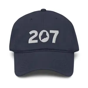 207 Maine Area Code Garment-Washed Baseball Cap