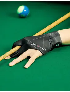 Unisex Professional Billiards & Snooker Gloves - Breathable, Non-Slip Design for 9-Ball Tables, Enables Smooth Cue Glide for Precise Shots, Available in Black/Gray/Blue