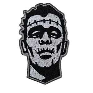 Halloween Frankenstein Gothic Iron On Embroidered Applique Patch